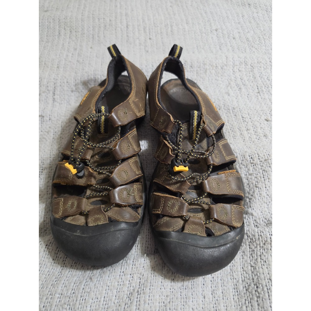 Keen Newport H2 Mens Brown Leather Waterproof Hiking Sandals Outdoor Shoes